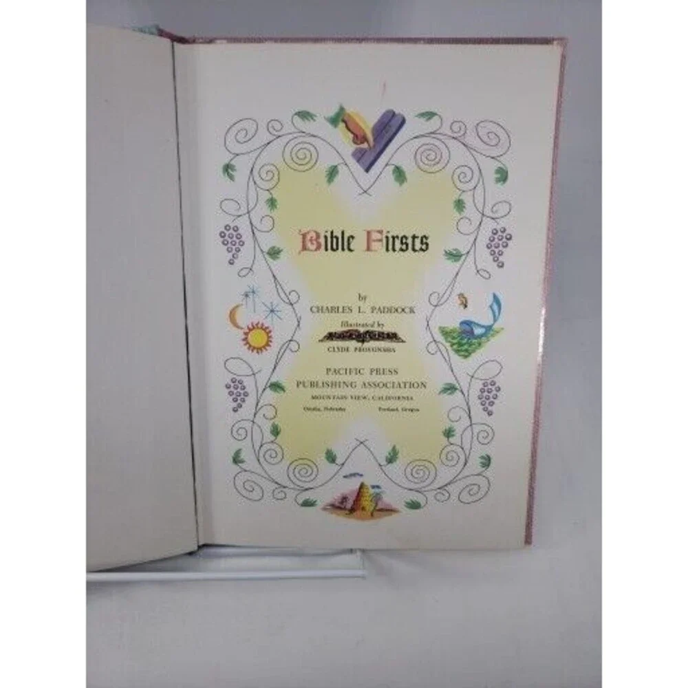 Bible Firsts by Charles Paddock Vintage 1963 Collectible Hardcover Nice Children